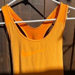 Orange Nike Pro Racerback Tank Top